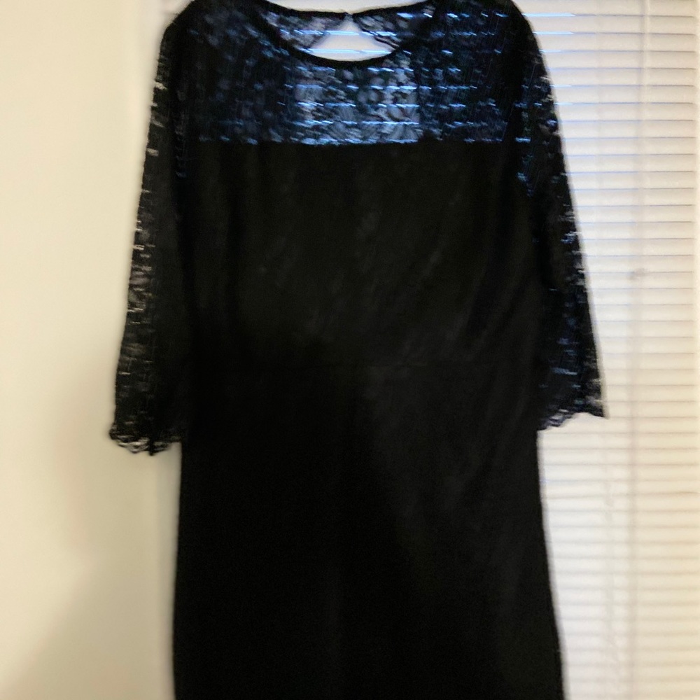 Loft NWT Sz 16 Black Lace Dress